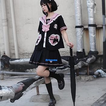 Amazon.co.jp: [Mrinoyume] 不良制服 不良少女 セーラー服 黒